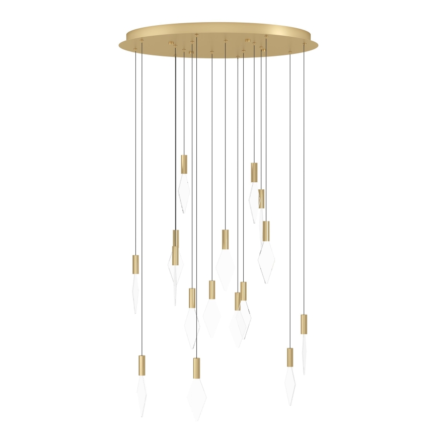 Eglo - Candeeiro suspenso LED com regulação 16xLED/3,3W/230V 3000K diâmetro 78 cm dourado
