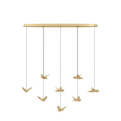 Eglo - Candeeiro suspenso LED com regulação 8xLED/4,2W/230V 3000K dourado