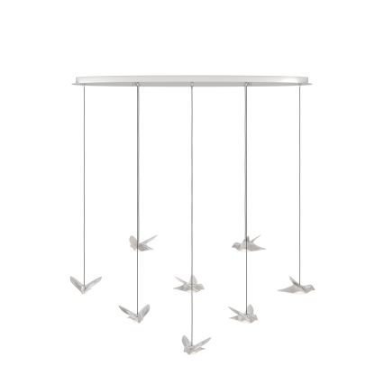 Eglo - Candeeiro suspenso LED com regulação 8xLED/4,2W/230V 3000K cromado brilhante
