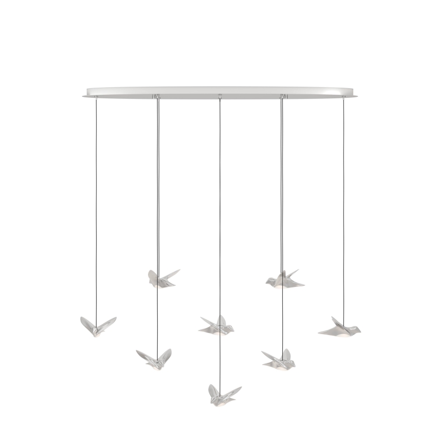 Eglo - Candeeiro suspenso LED com regulação 8xLED/4,2W/230V 3000K cromado brilhante