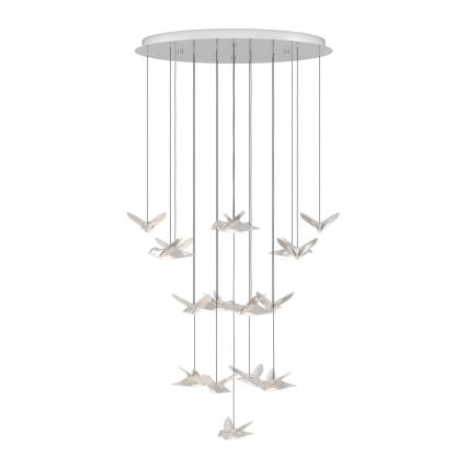 Eglo - Candeeiro suspenso LED com regulação 17xLED/3W/230V 3000K cromado brilhante