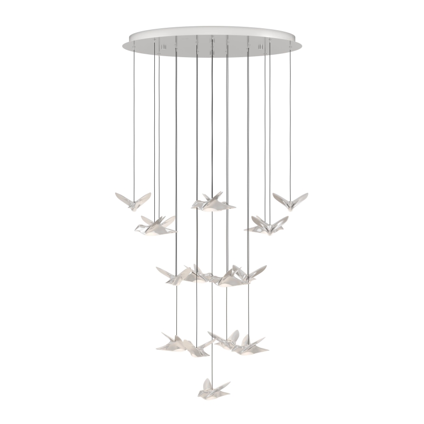 Eglo - Candeeiro suspenso LED com regulação 17xLED/3W/230V 3000K cromado brilhante