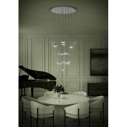 Eglo - Candeeiro suspenso LED com regulação 17xLED/3W/230V 3000K cromado brilhante