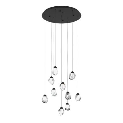 Eglo - Candeeiro suspenso LED com regulação 10xLED/3W/230V 3000K preto/transparente