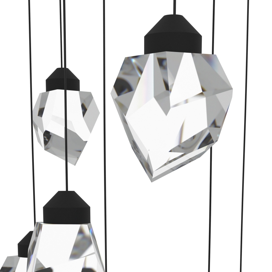 Eglo - Candeeiro suspenso LED com regulação 10xLED/3W/230V 3000K preto/transparente