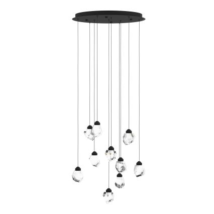 Eglo - Candeeiro suspenso LED com regulação 10xLED/3W/230V 3000K preto/transparente