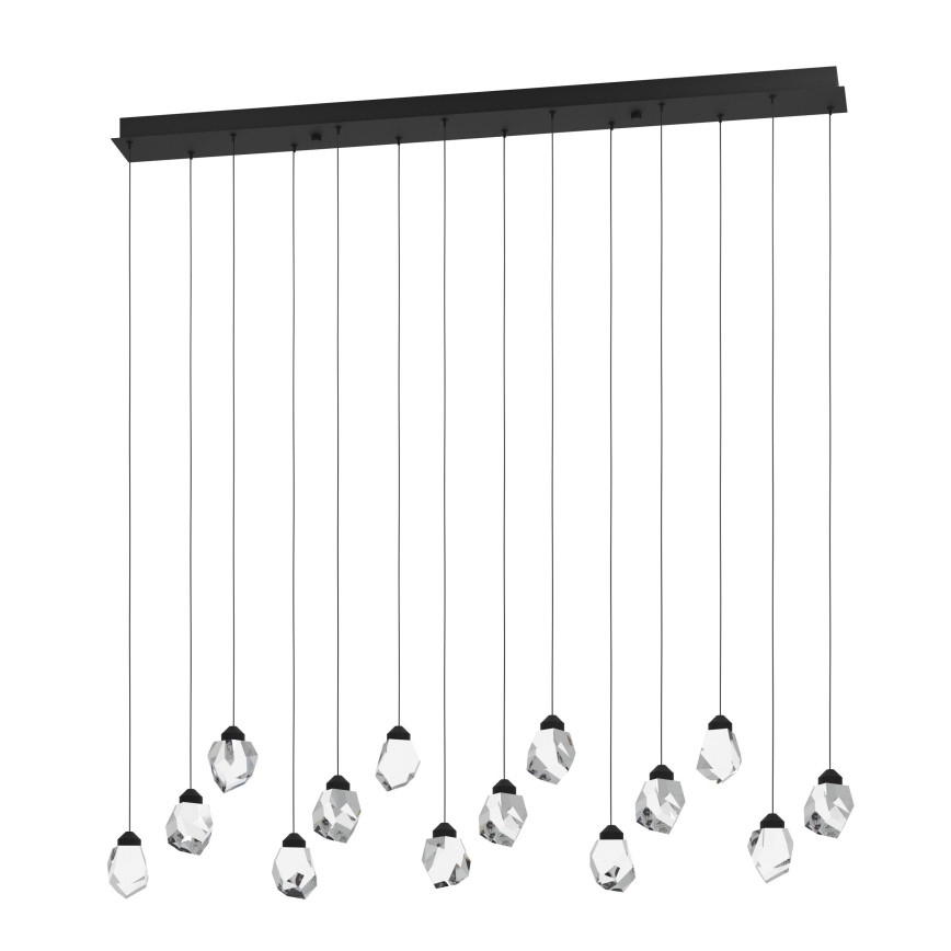 Eglo - Candeeiro suspenso LED com regulação 14xLED/3W/230V 3000K preto/transparente