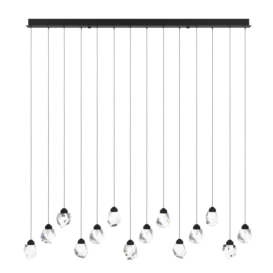 Eglo - Candeeiro suspenso LED com regulação 14xLED/3W/230V 3000K preto/transparente