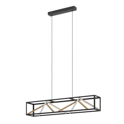 Eglo - Candeeiro suspenso LED com regulação LED/46W/230V 2700-6500K preto/dourado + comando