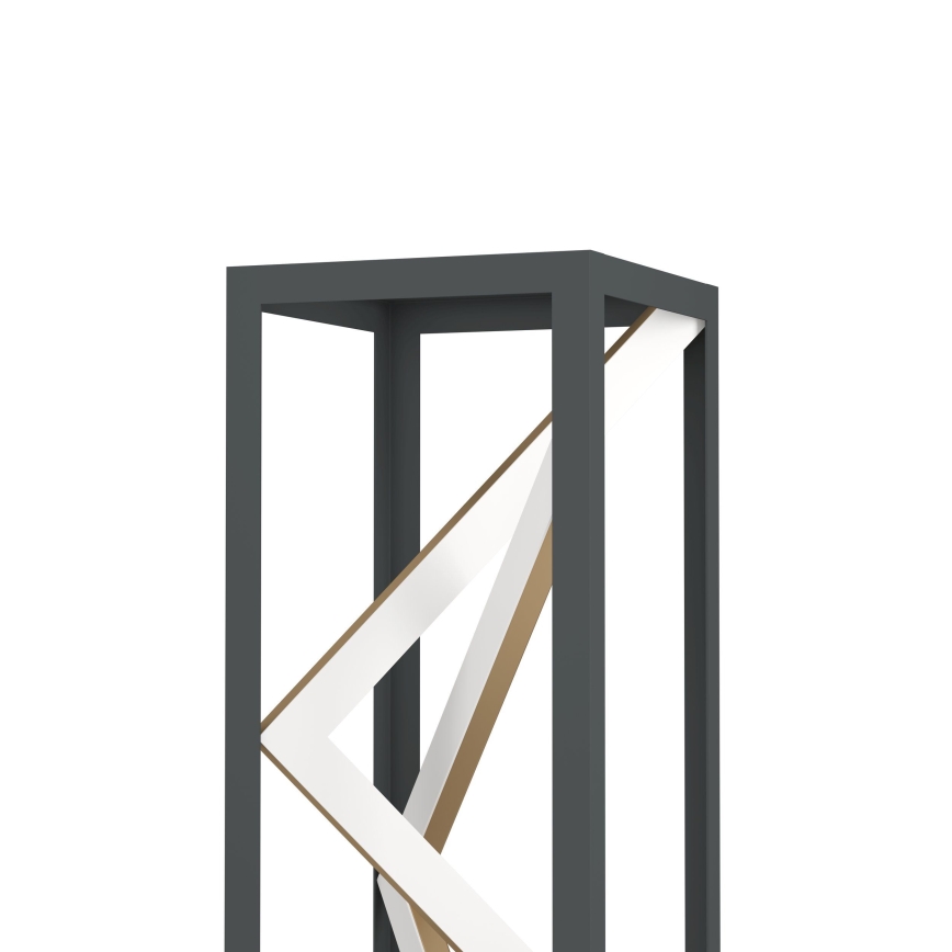 Eglo - Candeeiro de chão LED com regulação LED/23W/230V 2700-6500K preto/dourado + comando