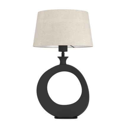 Eglo - Candeeiro de mesa 1xE27/60W/230V 52,5 cm preto/creme