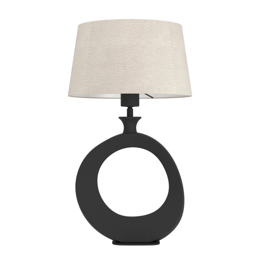 Eglo - Candeeiro de mesa 1xE27/60W/230V 52,5 cm preto/creme
