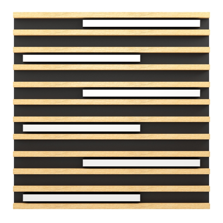 Eglo - Iluminação de teto LED com regulação 6xLED/8,5W/230V 3000K 57,5x57,5 cm castanho