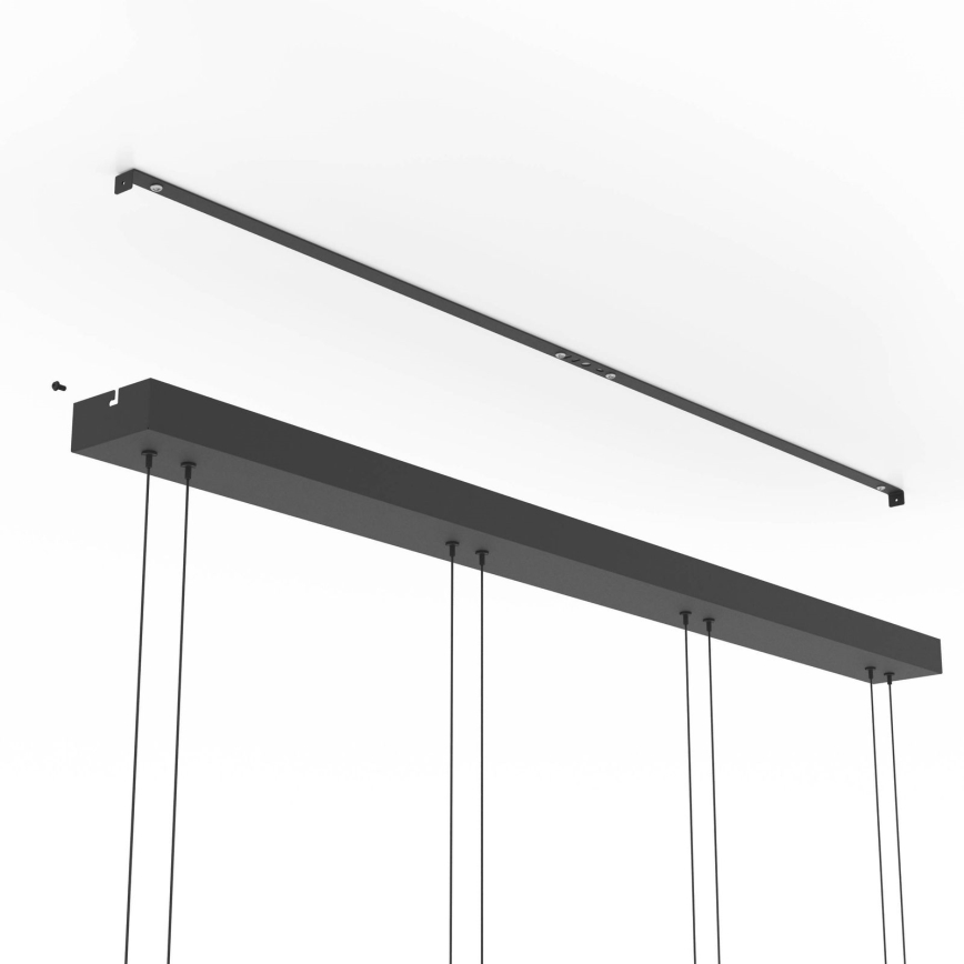 Eglo - Lustre LED regulável suspenso por cabo 4xLED/5,8W/230V preto/fumado