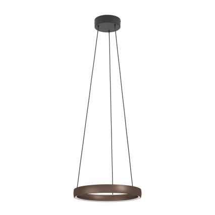 Eglo - Lustre LED dimerizável suspenso por cabo com sensor de movimento 2xLED/25W/230V 2200-6500K Ø 80 cm castanho