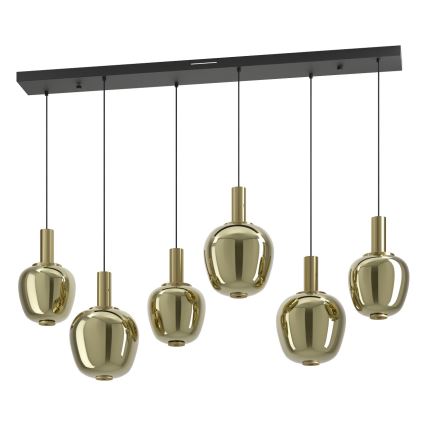 Eglo - Lustre LED regulável 3xLED/5W/230V + 3xLED/6,5W + 6xLED/1,6W dourado