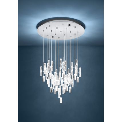 Eglo - Lustre LED suspenso por cabo 15xLED/2,6W/230V 2200/3000/4000K cromado brilhante