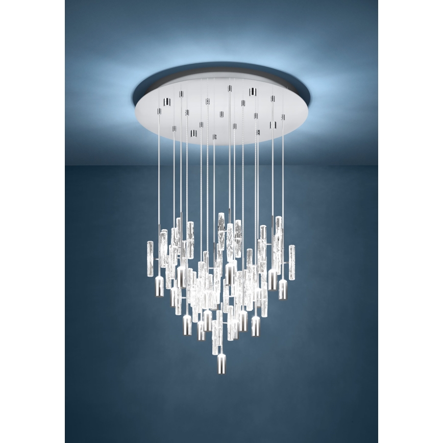 Eglo - Lustre LED suspenso por cabo 15xLED/2,6W/230V 2200/3000/4000K cromado brilhante