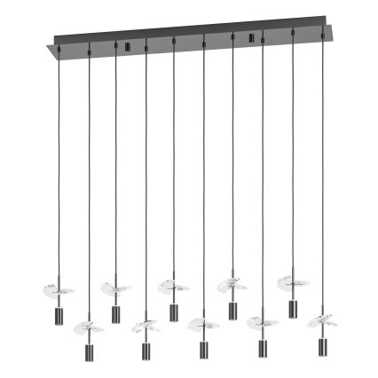 Eglo - Lustre LED suspenso por cabo 10xLED/2,6W/230V 2200/3000/4000K cromado brilhante