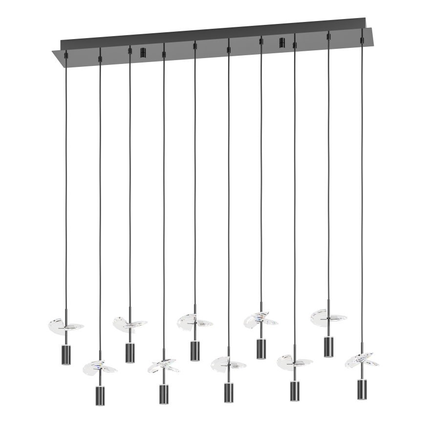 Eglo - Lustre LED suspenso por cabo 10xLED/2,6W/230V 2200/3000/4000K cromado brilhante