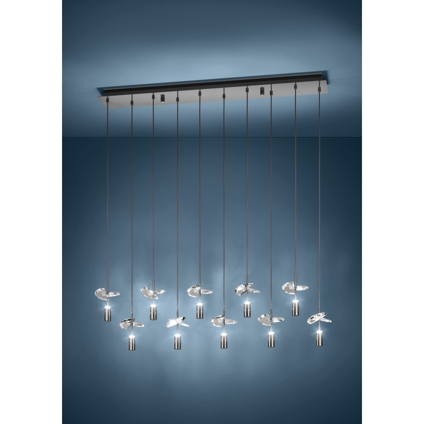 Eglo - Lustre LED suspenso por cabo 10xLED/2,6W/230V 2200/3000/4000K cromado brilhante