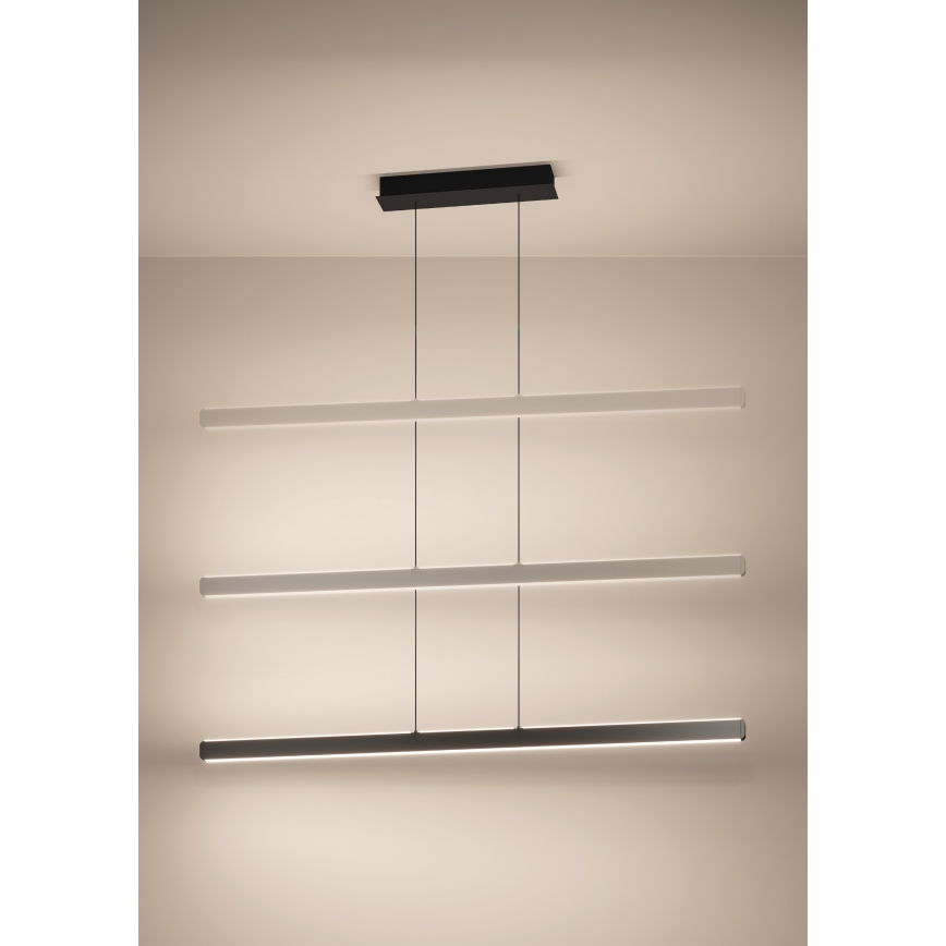 Eglo - Lustre LED dimerizável suspenso por cabo LED/30W/230V preto + comando à distância