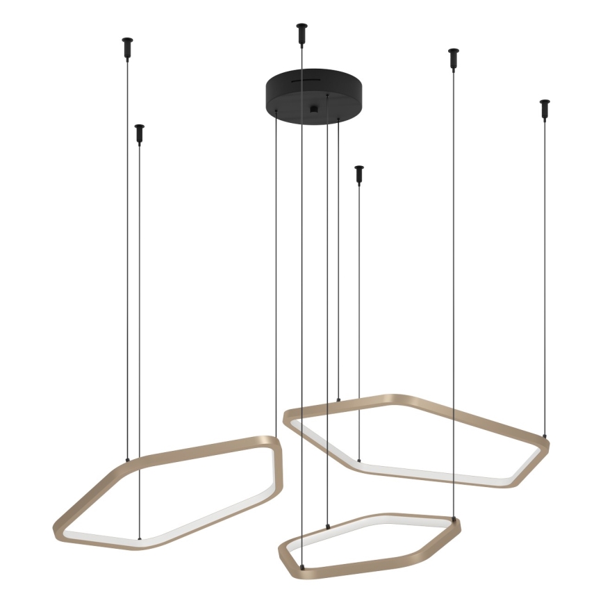 Eglo - Lustre LED dimerizável suspenso por cabo LED/50W/230V latão + comando remoto