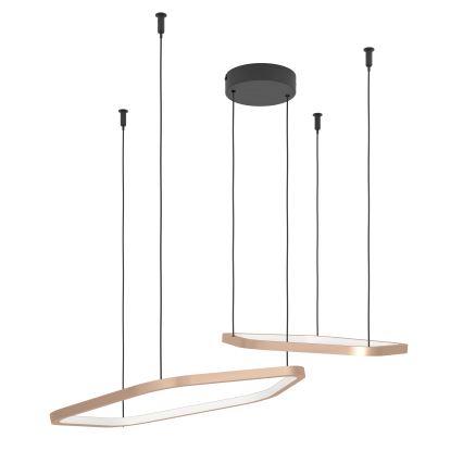 Eglo - Lustre pendente LED regulável em cabo LED/30W/230V 2200-6500K latão + controlo remoto