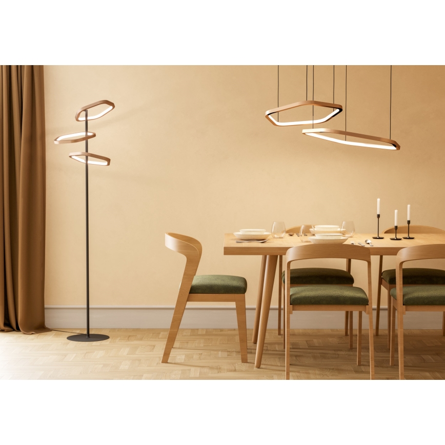 Eglo - Lustre pendente LED regulável em cabo LED/30W/230V 2200-6500K latão + controlo remoto