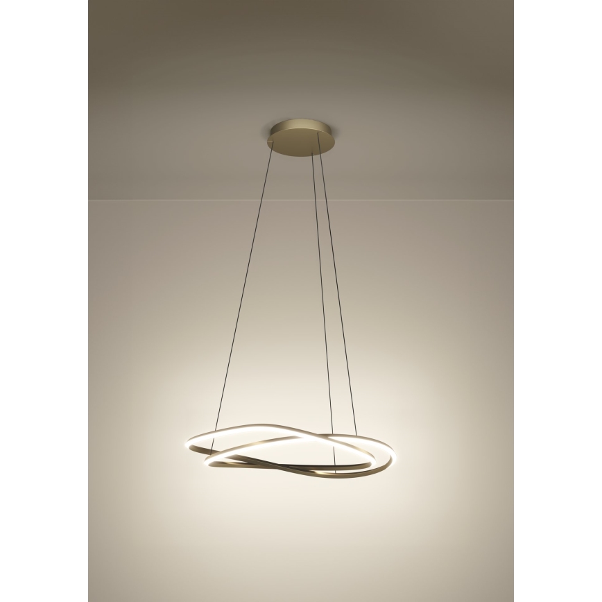 Eglo - Lustre LED dimerizável suspenso por cabo LED/60W/230V 2200-6500K dourado + controlo remoto