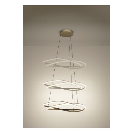 Eglo - Lustre LED dimerizável suspenso por cabo LED/60W/230V 2200-6500K dourado + controlo remoto