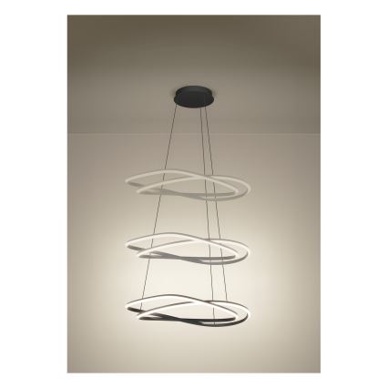 Eglo - Lustre LED dimerizável suspenso por cabo LED/60W/230V 2200-6500K cinzento + comando à distância