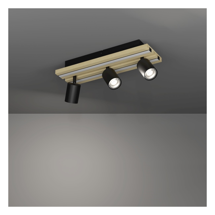 Eglo - Candeeiro de focos LED 3xLED/2,2W/230V + 2xLED/1,2W + 2xLED/2W bege/preto