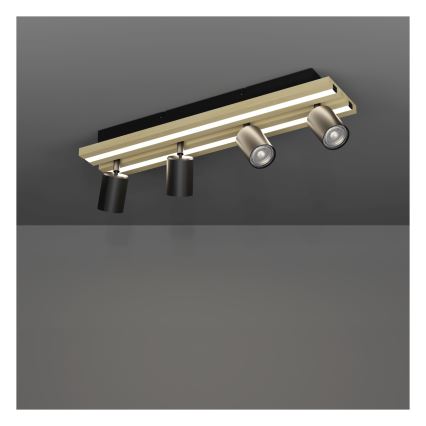 Eglo - Luminária de focos LED 4xLED/2,2W/230V + 2xLED/1,2W + 2xLED/2W bege/preto