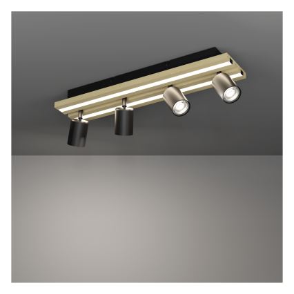 Eglo - Luminária de focos LED 4xLED/2,2W/230V + 2xLED/1,2W + 2xLED/2W bege/preto