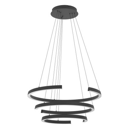 Eglo - Lustre LED dimerizável suspenso por cabo LED/50W/230V 2200-6500K preto + controlo remoto