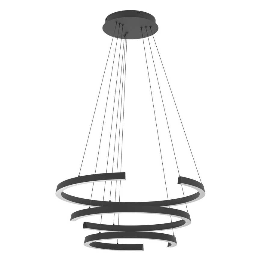 Eglo - Lustre LED dimerizável suspenso por cabo LED/50W/230V 2200-6500K preto + controlo remoto
