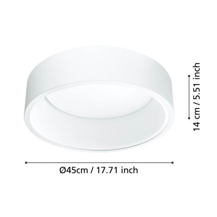 Eglo - Iluminação de teto LED com regulação 1 LED/25,5W/230V