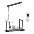Eglo 39299 - Lustre dimerizável LED RGBW suspenso por corrente com prateleira CALAMONA 3xLED/6W/230V + controlo remoto
