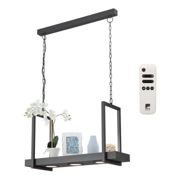 Eglo 39299 - Lustre dimerizável LED RGBW suspenso por corrente com prateleira CALAMONA 3xLED/6W/230V + controlo remoto