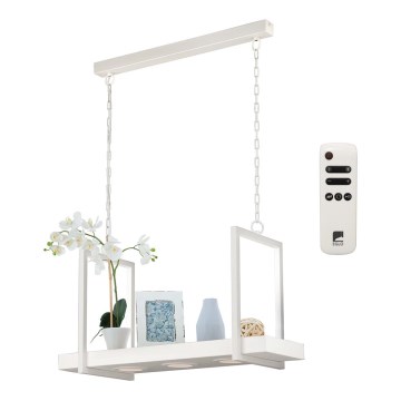 Eglo 39301 - LED RGBW Lustre regulável em corrente com prateleira CALAMONA 3xLED/6W/230V + controlo remoto