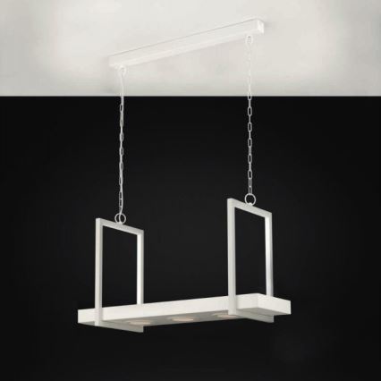 Eglo 39301 - LED RGBW Lustre regulável em corrente com prateleira CALAMONA 3xLED/6W/230V + controlo remoto