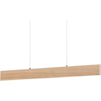 Eglo 39344 - Lustre LED suspenso por cabo CLIMENE LED/17W/230V + LED/4,2W carvalho