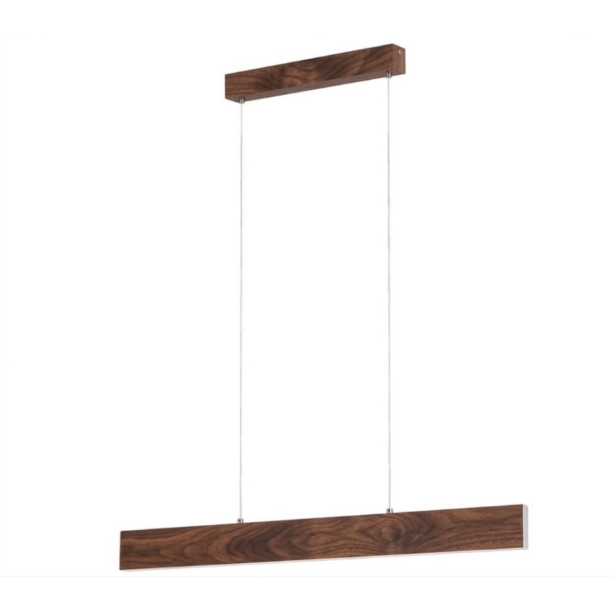 Eglo - Lustre LED suspenso por cabo LED/17W/230V + LED/4,2W, acabamento nogueira