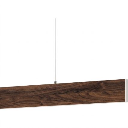Eglo - Lustre LED suspenso por cabo LED/17W/230V + LED/4,2W, acabamento nogueira