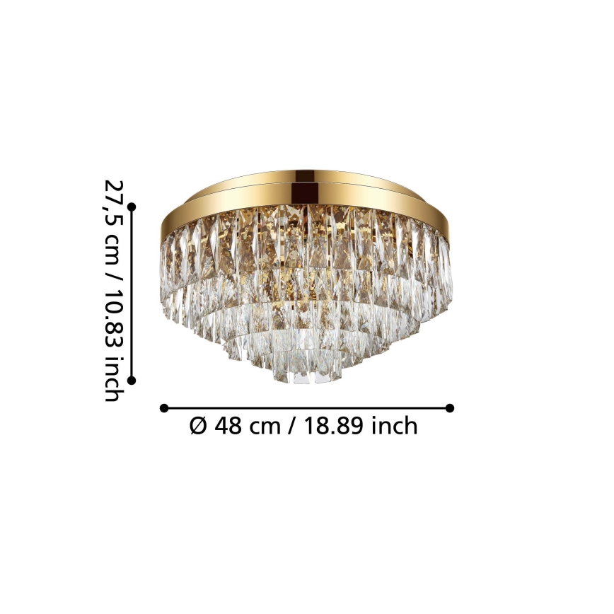 Eglo - Iluminação de teto 8xE14/40W/230V dourada