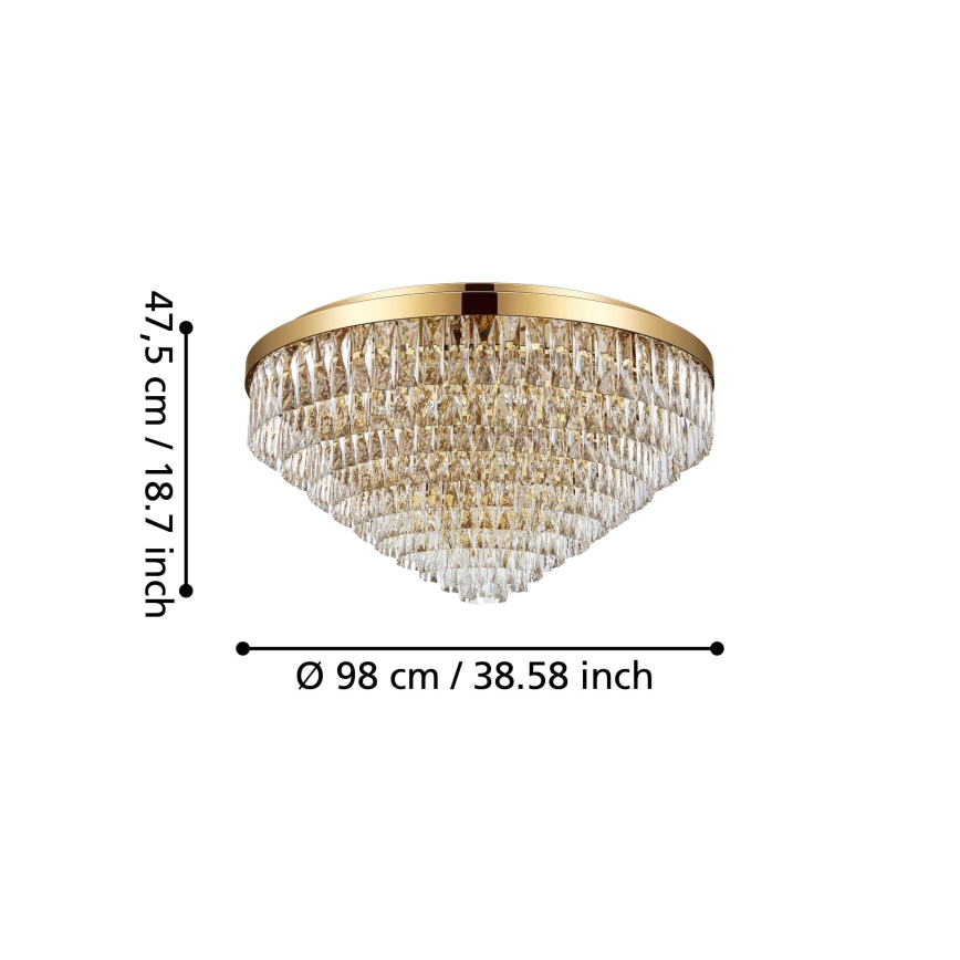 Eglo - Iluminação de teto 25xE14/40W/230V dourada