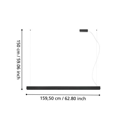 Eglo - Candelabro suspenso LED com regulação LED/30,5W/230V + LED/15,5W
