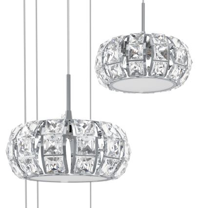 Eglo - Candelabro suspenso LED com regulação 17xLED/4,5W/230V