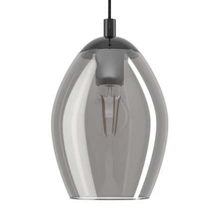 Eglo - Candeeiro suspenso 4xE27/60W/230V fumado